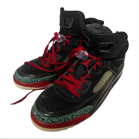 Nike Air Jordan SPIZIKE OG Black/Varsity Red/Green Men’s Size 13 - Picture 1 of 4